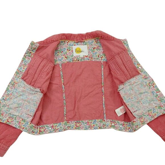 Boden Corduroy Jacket Girls 9-10Y Pink Button Up 100% Cotton Casual - Picture 6 of 13